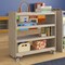 Flash Furniture Bright Beginnings Commercial Grade Space Saving 4 Shelf Wooden Mobile Classroom Storage Cart with Locking Caster Wheels, Kid Friendly Design, Natural MK-KE24114-GG - alternate 7